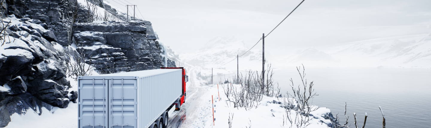 Camion dans la neige